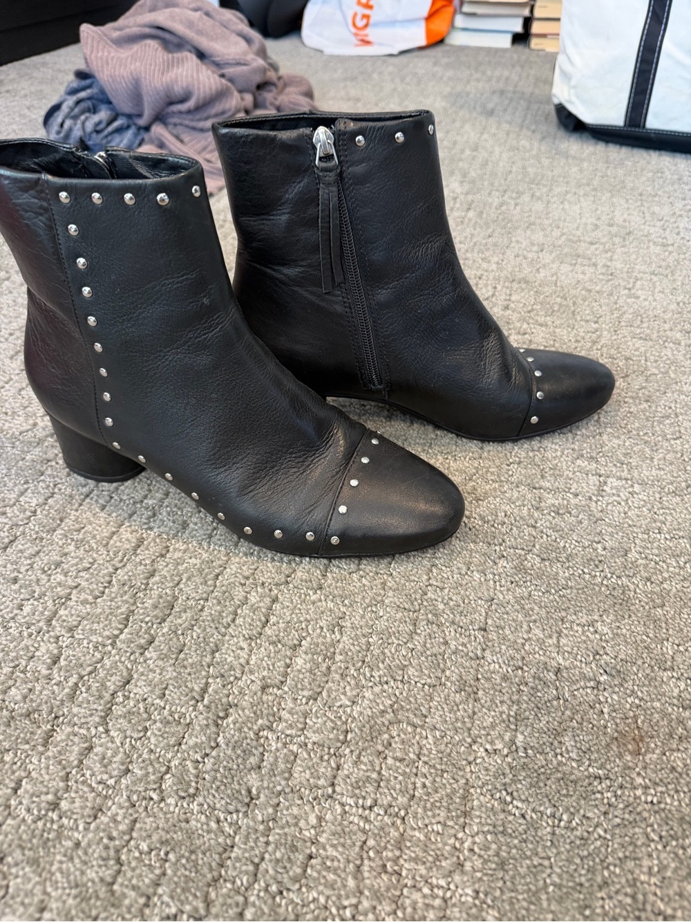 Rebecca Minkoff Isley Stud Leather Boot sz 9.5 - Picture 7 of 9